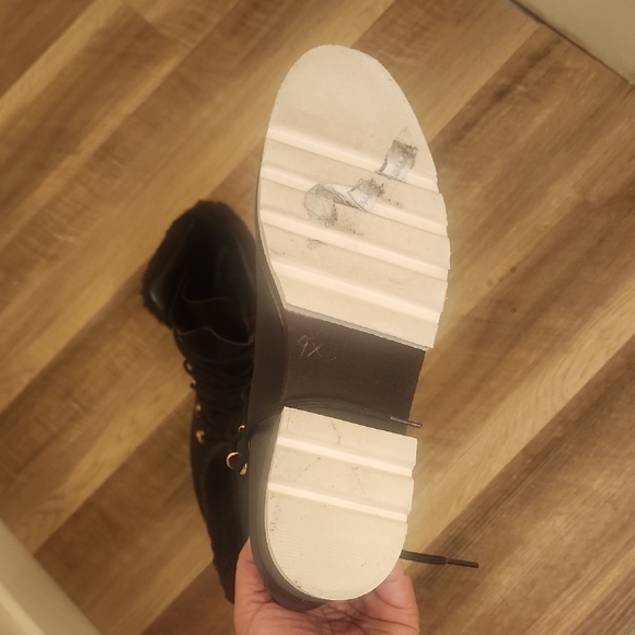 Valentina Leather Winter Boots Faux Fur Lined Lug Sole - Picture 9 of 11